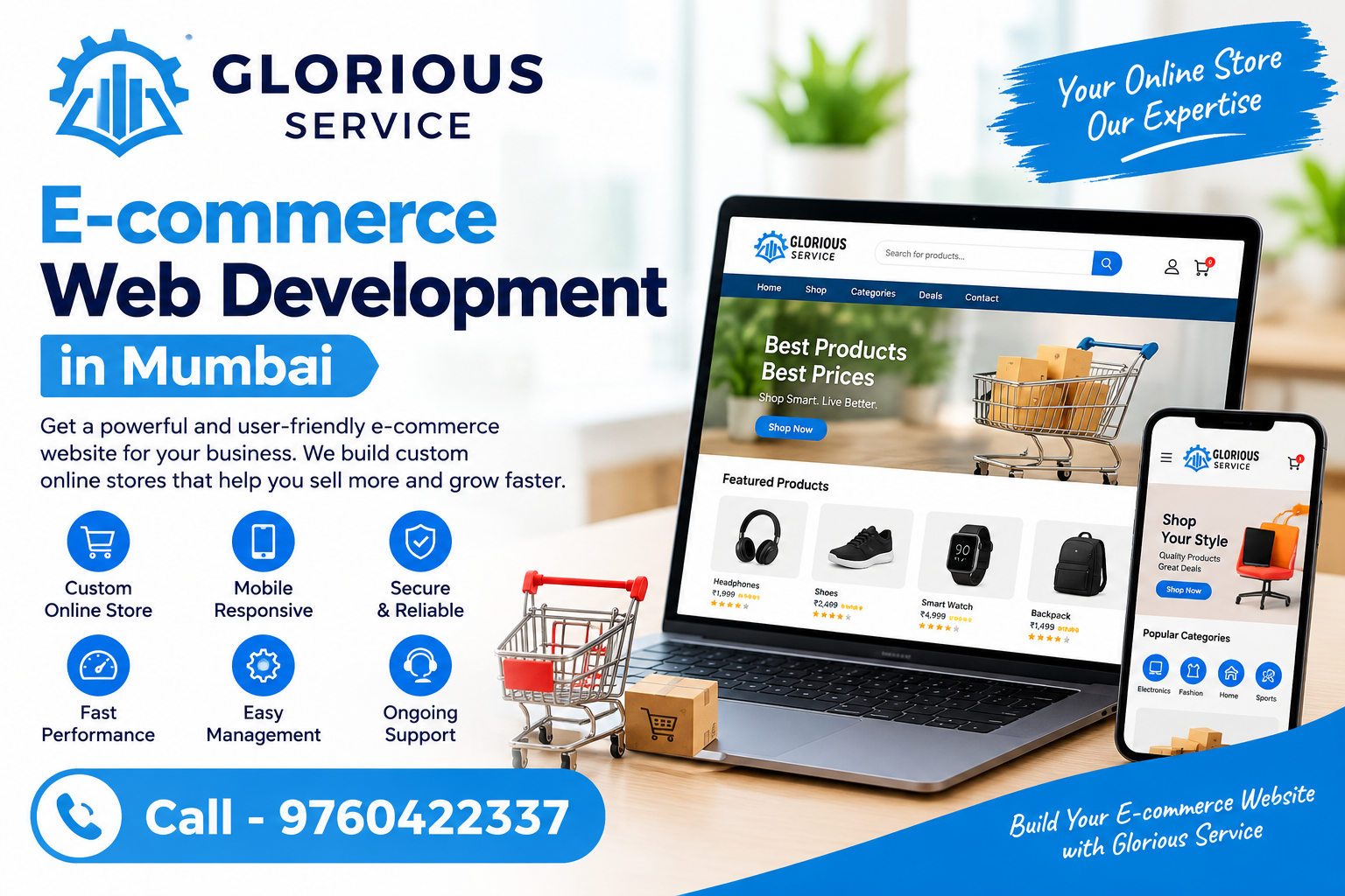E-commerce Web Development in Mumbai by Glorious Service